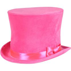 Hoge hoed Flair neon roze | Maat 58